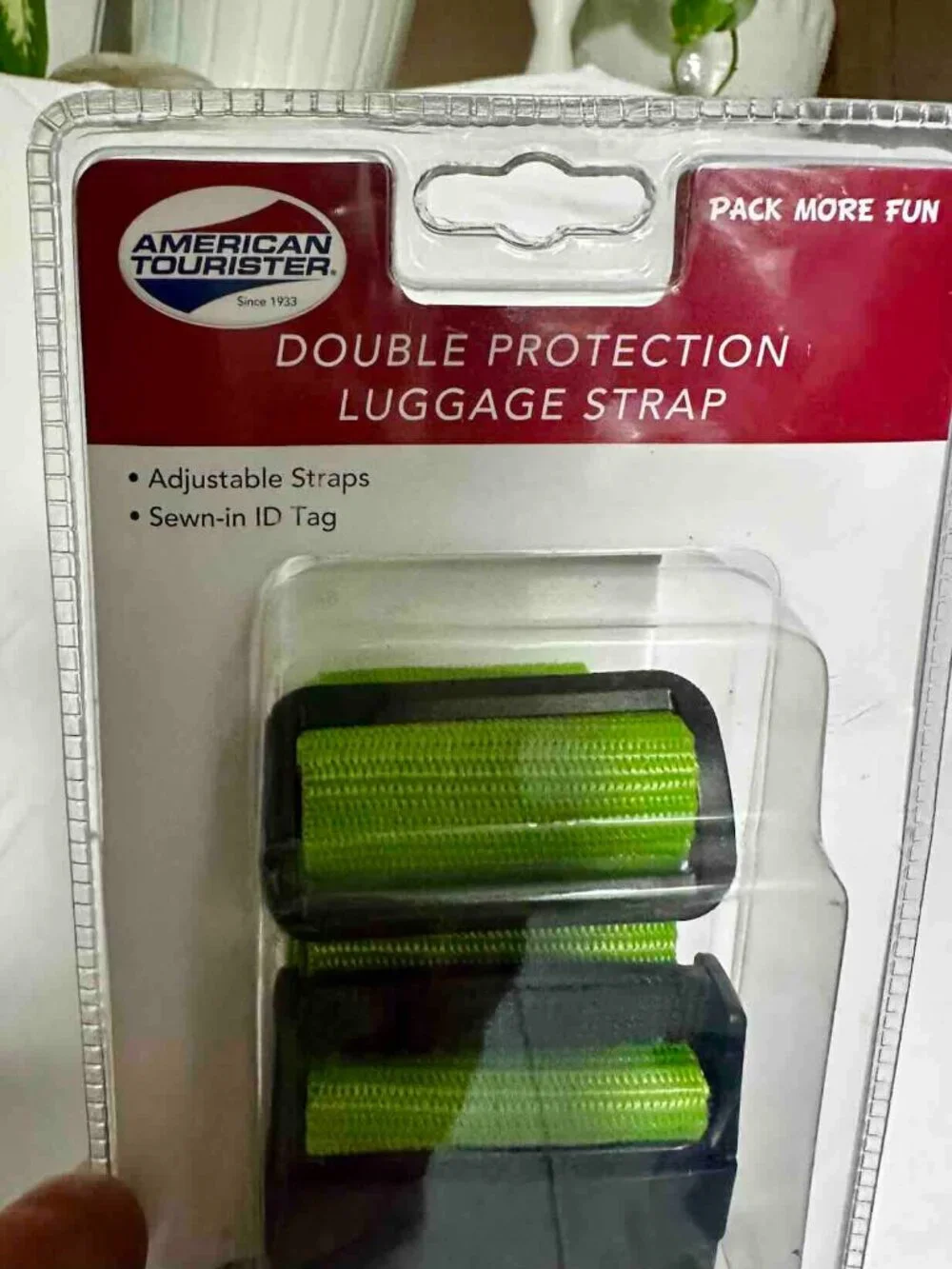 NWT American Tourister DoubleProtection LuggageStraps Travel GreenAdjustable